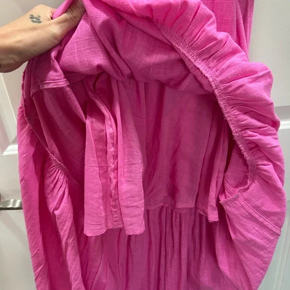 Billabong Hot Pink Puff Sleeve Maxi Dress - Picture 8 of 9